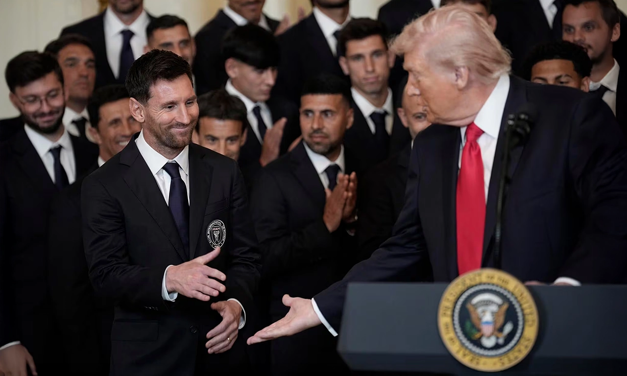 Donald Trump y Lionel Messi