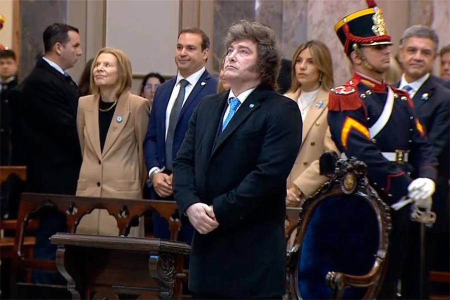 Milei en el tedeum del 25 de mayo de 2026