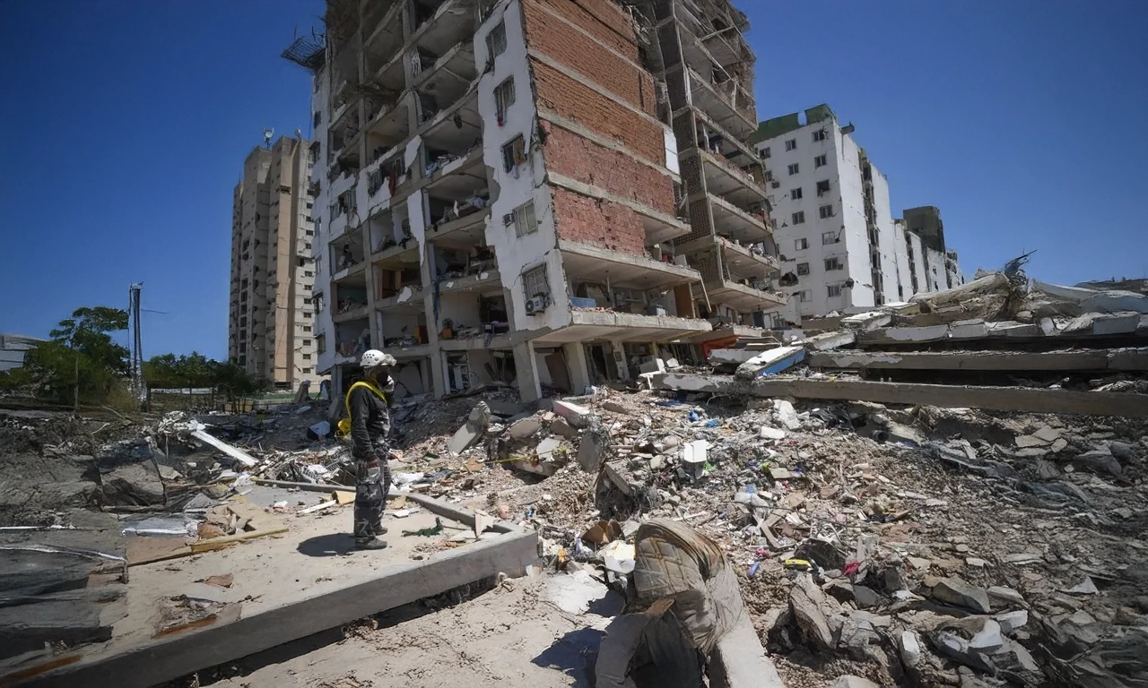 Edificios en ruinas tras terremoto en Venezuela