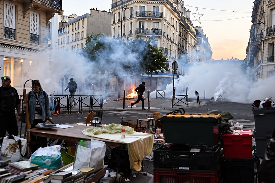 caos de manifestantes en Europa